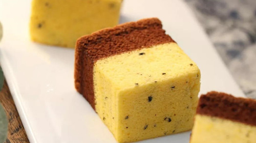 Passion Fruit Ogura Cake - Cut Fruit Cake Layer - Cheersonic