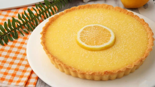 French Classic Lemon Tart - High Speed Round Cake Cutting - Cheersonic