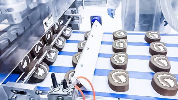 Using Ultrasonic Cutters to Cut Coffee Rolls - Cake Roll Slicer